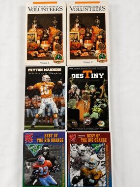 Tennessee Vols VHS Lot 6 Peyton Manning 1998 Champions Vintage Football